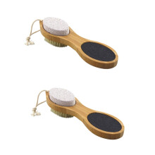 Foot Scrubber Pumice Stone Foot Brush 2 in 1 for Dead Skin and Callus Removal Wet Use