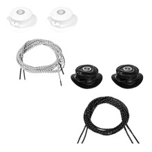 2 Paires de Lacets Automatiques avec Boucle Rotative, Conception en Corde Épaisse Sans Nœud pour Baskets