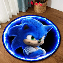 (9, Diameter 100cm) Sonic The Hedgehog Round Floor Rug Bedroom Carpets Living Room Doormat Mats Gift