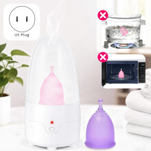 Menstrual Cup Kit with Steam Sterilizer,[S & L Size] Set, Reusable Period Cups, Includes Drawstring Pouch US Plug