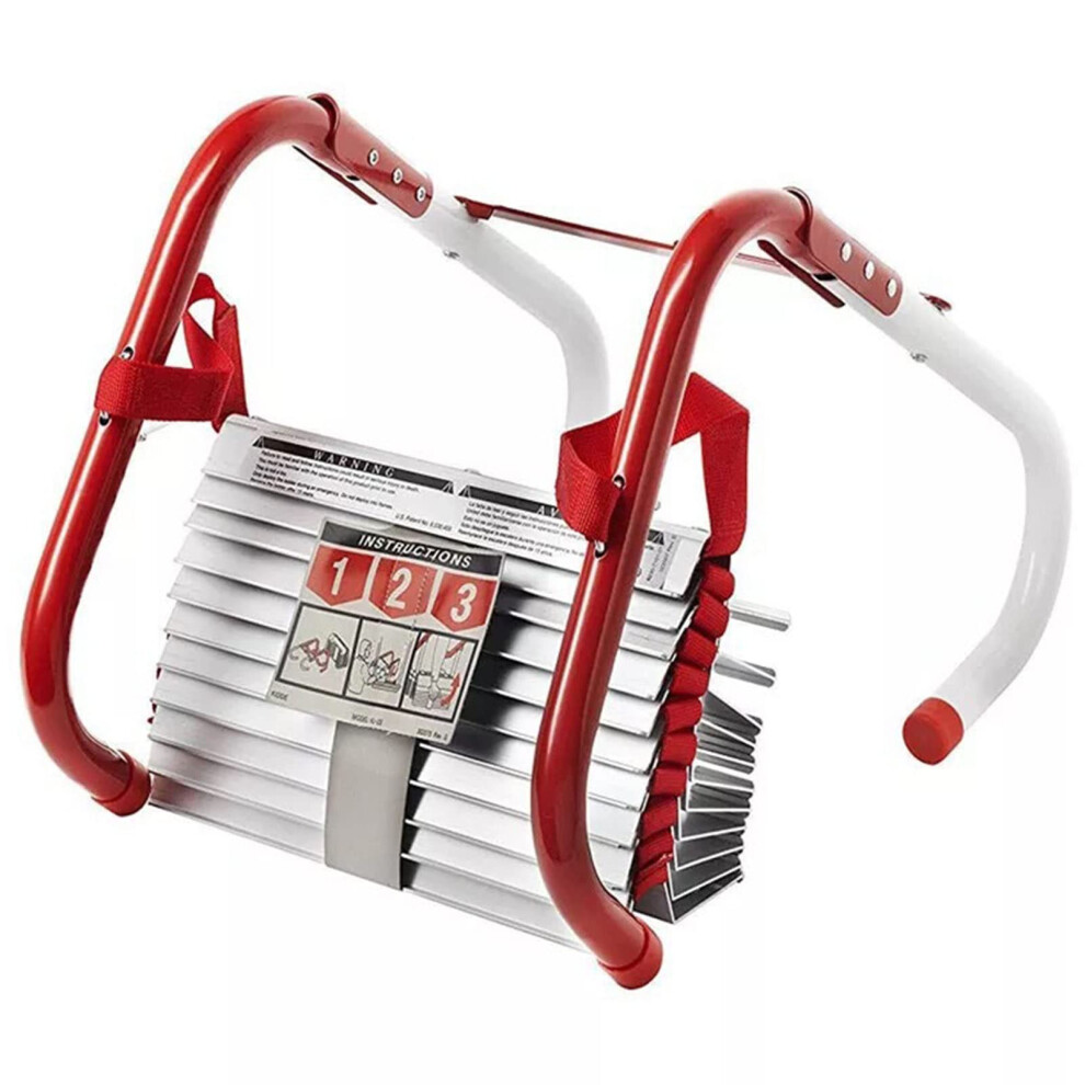 Fire Escape Ladder For 26 Story Home, Quick Window Deployment, Antislip Wide Steps, Reusable Design 9073542569138