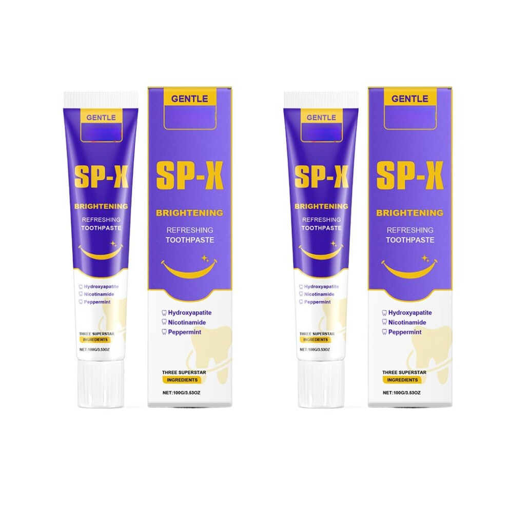 Whitening Toothpaste for Sensitive Teeth with Stain Removal and LongLasting Fresh Breath, 2PCS
