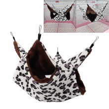 Doppel-Lagen-Fleece-Hamster-Hängematte 20x20cm Grau mit Punkten