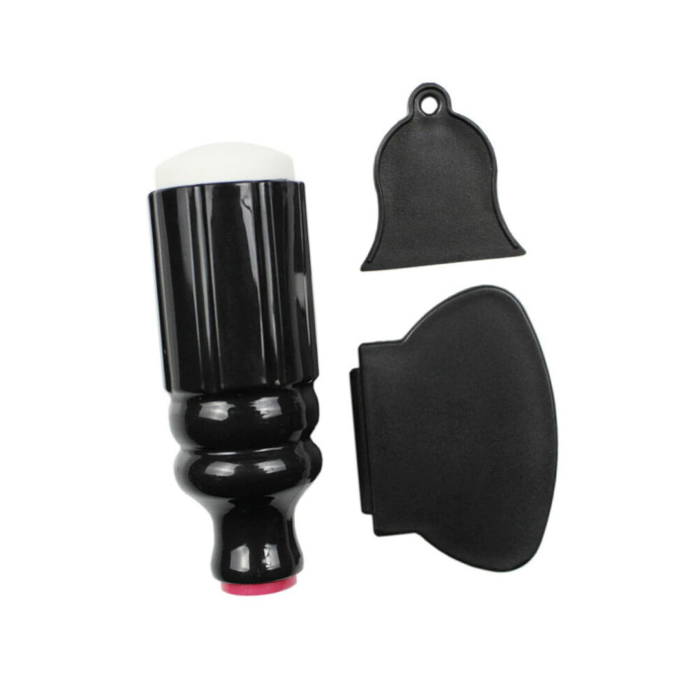 Nail Stamping Kit with Clear Double Head Stamper and Scraper for DIY Manicure and Nail Art