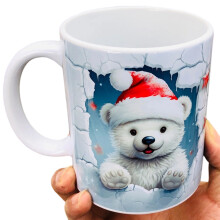Christmas 3D Animal Design Ceramic Coffee Mugs-Ursus maritimus