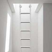 Fire Escape Ladder 250cm Wall Mounted Safety Ladder for Home Basement Loft Indoor Outdoor Use