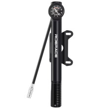 Riderace Bicycle Inflator with Gauge Portable Aluminum Alloy Hand Tire Air Inflator Road Bike Pump for AV Presta Schrader