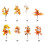 Halloween Artificial Flower Branch with Pumpkin Maple 8