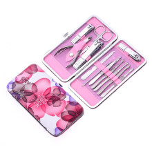 12Piece Stainless Steel Manicure Set with Precision Clippers and Travel Storage Case