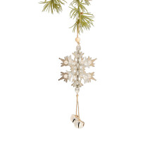 Ijzerdraad hangend ornament kerstboom-Zilveren driedimensionaal