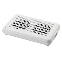 Nail Dust Collector 2 Fans Nail Tech Vacuum Nail Fan Dust Collector Vent with Filter Paper Sheets for Nail Art EU Plug