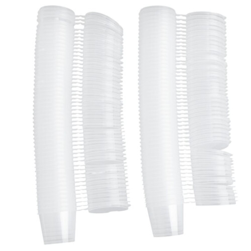 100Pcs Small Plastic Disposable Sauce Cups with Lids for Food Storage