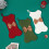 Knitted Christmas Stocking Bone Design42x22cm 6