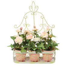 Wandbehang mit Blumen in Rot, Gelb oder Rosa