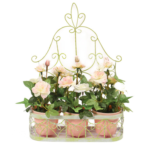 Wandbehang mit Blumen in Rot, Gelb oder Rosa