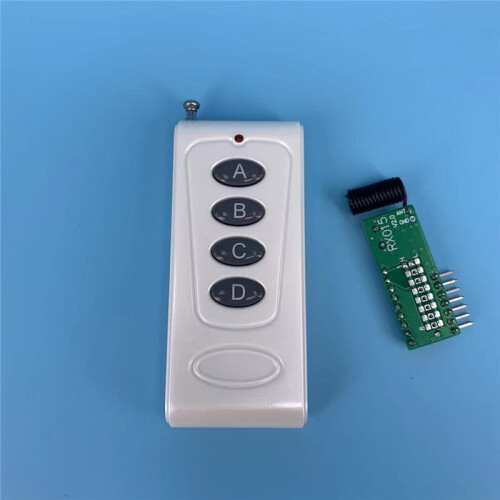 433MHz 4CH Wireless Relay RF Remote Control  Receiver & 4 Button Transmitter for Garage Door Gate 2
