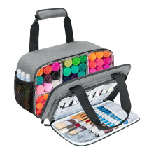 Large Capacity Art Supply Organizer Bag with MultiCompartment Design, Waterproof Artist Tote 13.98x8.66x7.09in