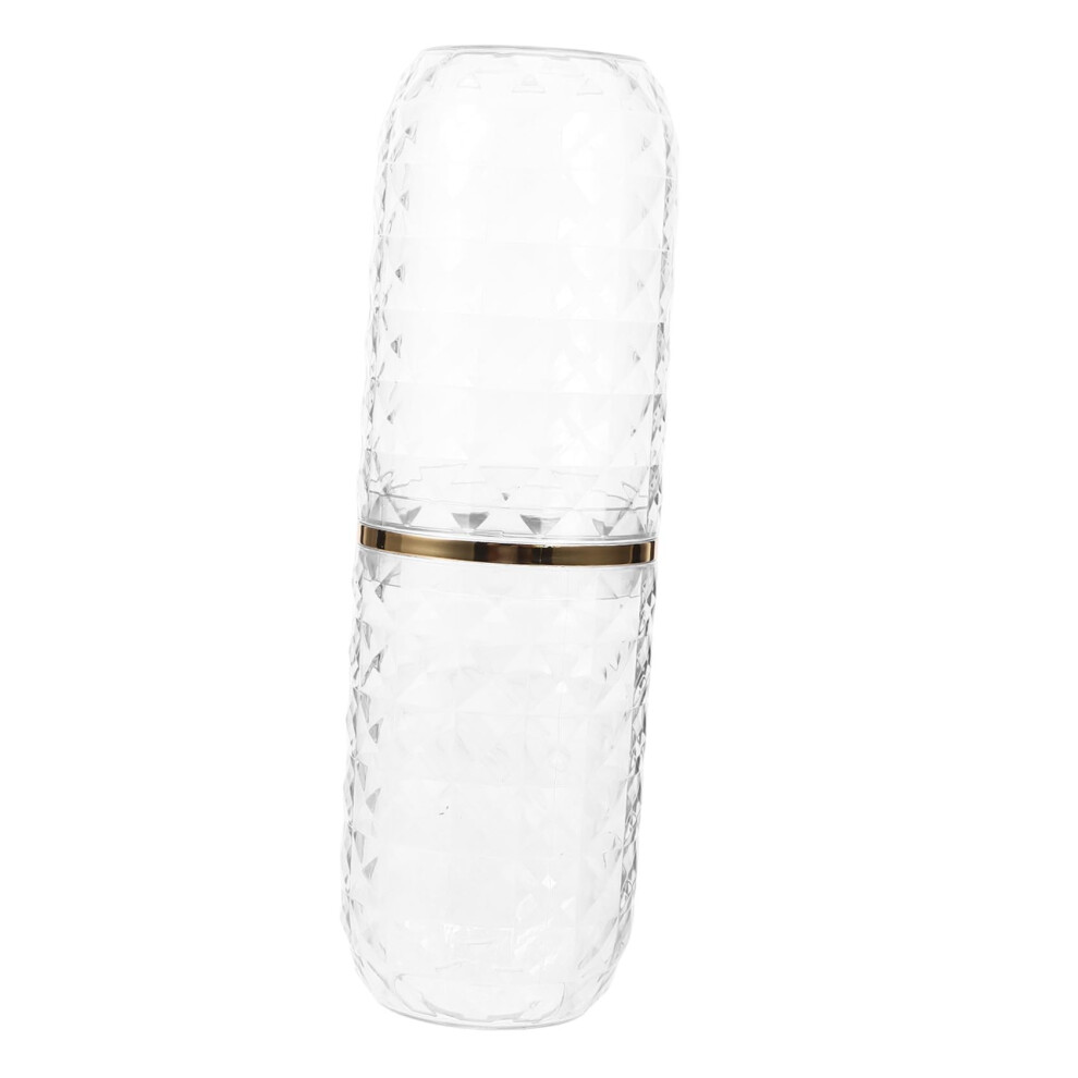 Travel Toothbrush Holder Cup, Durable Plastic Toothbrush and Toothpaste Case for Camping and Outdoor