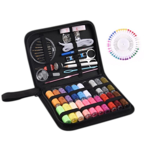 Travel Sewing Kit with Compact Organized Storage Case, Durable Tailor Bag Set for Beginners 2