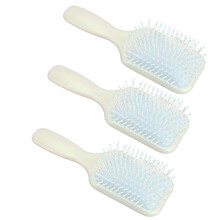 3pcs Silicone Paddle Hairbrush Set - Detangling, Portable, 21x7cm
