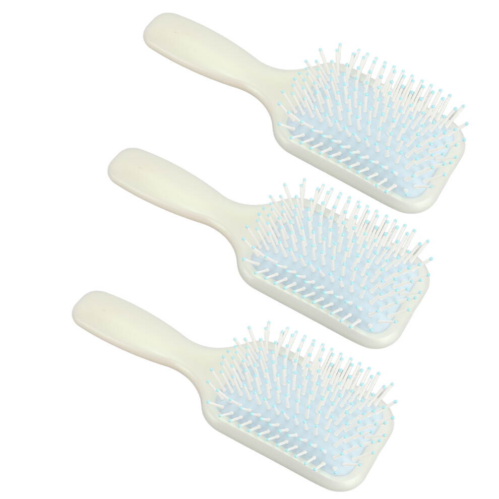 3pcs Silicone Paddle Hairbrush Set - Detangling, Portable, 21x7cm
