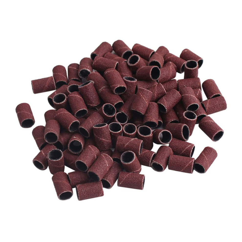 200pcs Nail Drill Sanding Bands Kit with Durable Corundum Abrasive for Smooth Manicure Pedicure