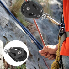 2Pcs Pulley Block 1500Lbs Stainless Steel Marine Sailboat Pulley for Rope Runner Yacht Rigging