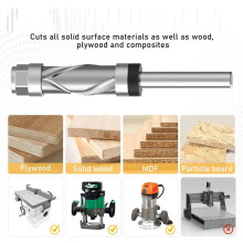 Carbide Compressiom Flush Trim Router Bit 1/4 Shank, Top & Bottom Bearing, Router Bit for Wood Trimming