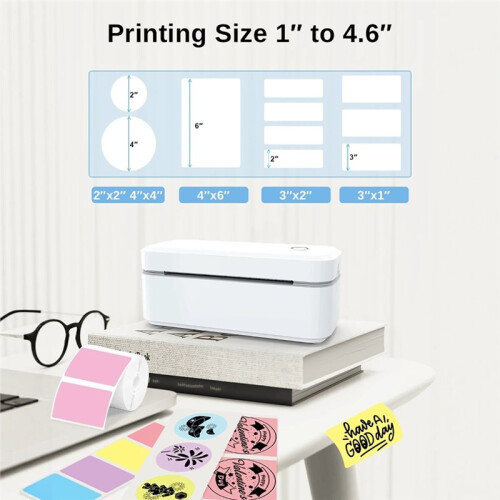 X4 Thermal Label Portable Printer for 4x6 Mailing Packages Printing  & Automatic Label Recognition EU Plug 1