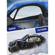1 Pair Cab Side Windows Set Soft Cab Doors Cover Kit for 2017-2025 Can Am Maverick X3 2-Seater Models