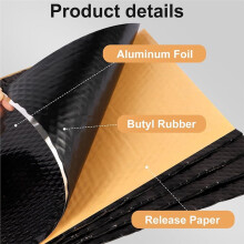 10PCS Car Sound Deadening Mat, 2mm Car Noise Reduction Self-Adhesive Soundproofing Pad for Various Car Bodies
