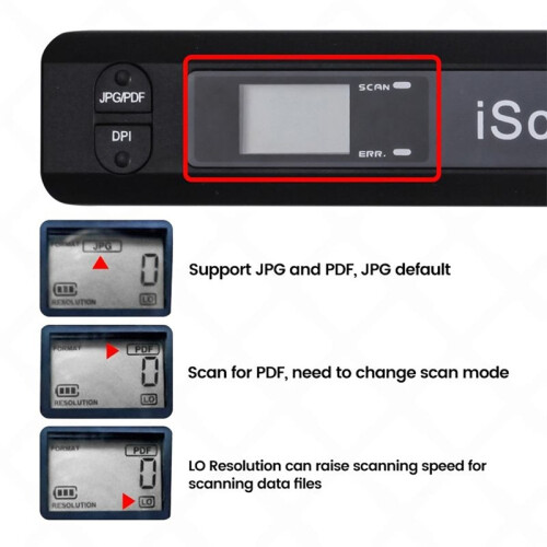 Portable A4 Document Reader Scanner 900DPI for Contract Books Office Business Handheld Mobile Scanners JPG PDF Format 2