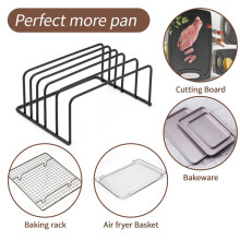 Kitchen Cutting Board Organizer Rack 5-Tier Metal Rack for Cutting Boards, Bakeware, Trays 2pc