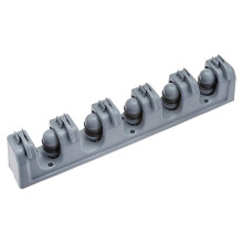 Wall Mount Storage Broom, Mop Holder or Tool Organizer with Hooks and Slots for Home, Garage, Garden, Laundry or Kitchen