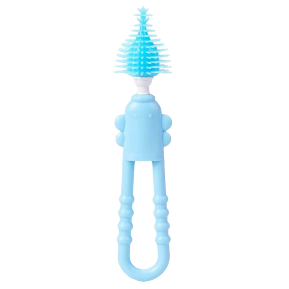 Baby Bottle Brush with 360 Rotating Soft Silicone Bristles, Food Grade Cleaner for Bottles and Nipples