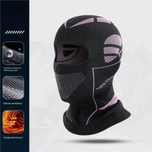 Men Women Winter Ski Mask Mech-Style Ski & Motorcycle Mask Windproof Balaclava, Full Face with Vent Holes Black +