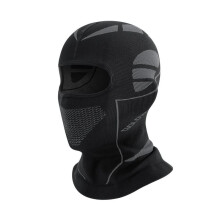 Men Women Winter Ski Mask Mech-Style Ski & Motorcycle Mask Windproof Balaclava, Full Face with Vent Holes Black + Gray