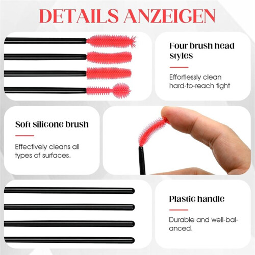40 PCS Sewing Machine Cleaning Brushes Set with Dense Silicone Bristles for Precision-Maintenance