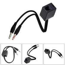 RJ9 Till 3,5 mm-Headsetadapter för Callcenter, Företagskonferenskonverterare