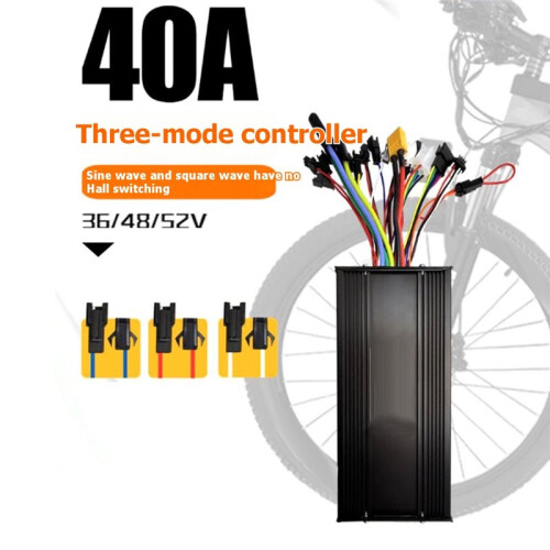 36V 48V 52V E-Bike Controller 40A 1000W 1500W Three Mode Controller Sine Wave Square Wave Switching Controller 2