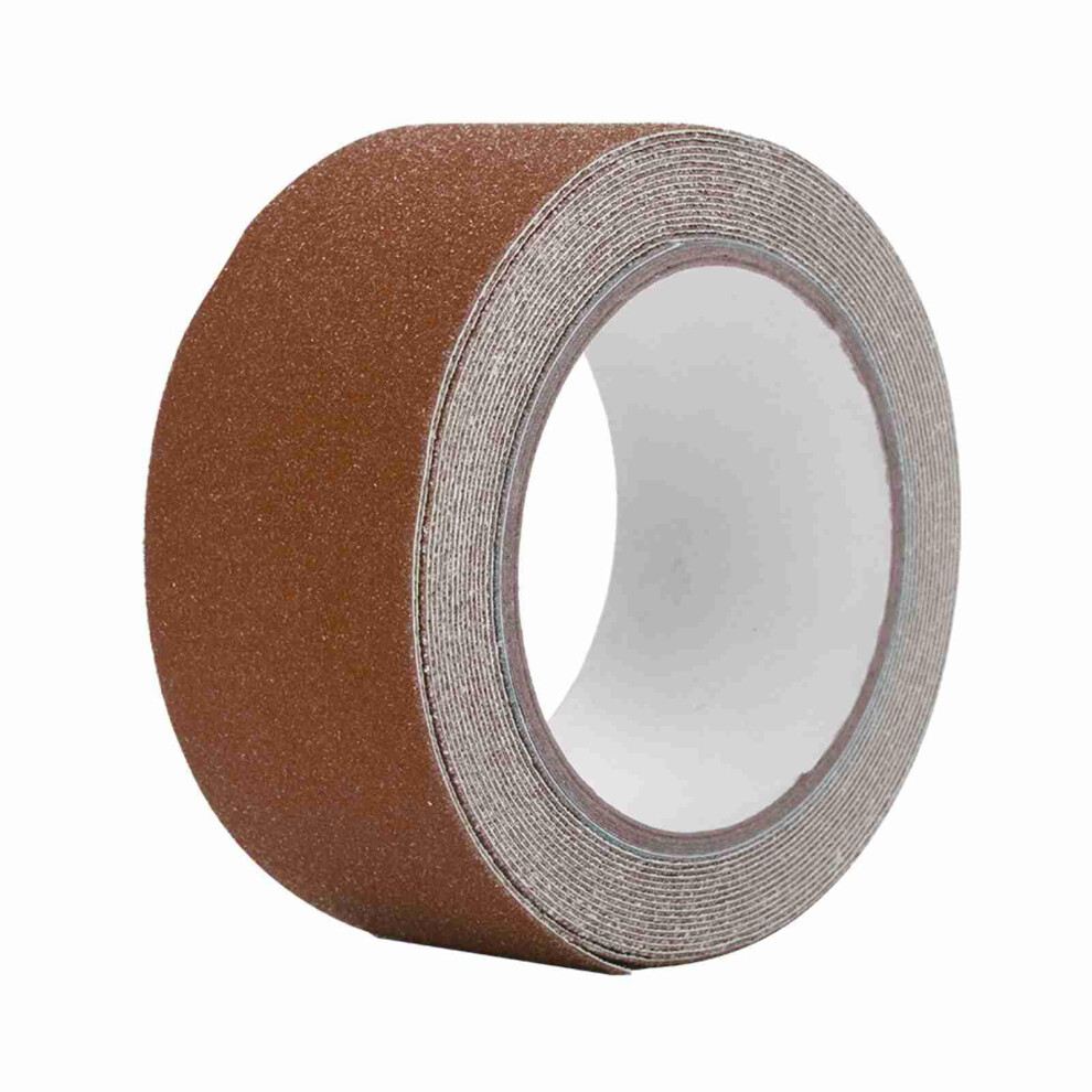 Anti Slip Stair Tread Tape Brown 5M X 5Cm Strong Adhesive Allweather Grip For Indoor Outdoor Steps 9073542570011