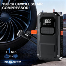 Car Jump with Tire Inflation and Emergency Battery Booster Intelligent Clamp Car Emergency Battery Booster