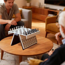 Magnetic Chess Set for Travel and Camping - Educational Board Game with Full Pieces