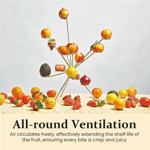 Exploding Fruit Bowl: Artistic Floating Fruit Display with 360 Ventilation for Freshness 1