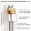 Sonda de Sensor de Nível de Água de Alta Temperatura de 1,3 Polegadas com Três Polos, Eletrodo de Metal para Peças de Caldeiras A 6