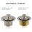 Turn Tub Drain Trim Kit with Two-Hole Overflow Faceplate, Universal Fine/Coarse Thread Replacement for Bathtubs 4