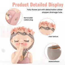 2Pcs Small Fairy Succulent Plant Pot Kit with Drainage Hole 4 Inch Indoor Cactus Pot Unique Cute Flower Vases Decor A