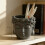 Buddha Statue Pen Holder - Home Storage Ornament for Office Desktop Grey 6