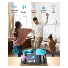 Speaker with Wireless Earbuds, Magnetic Portable 5.4 Speaker with RGB Lights, Magnetic Mount