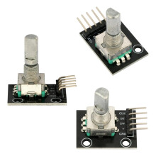 6 Stück KY-040 Drehgebermodul, 360-Grad-Drehgeber mit Knöpfen, Kappe, Sensormodul für Lichtsteuerung Usw.
